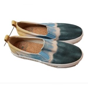 Sperry Blue and Tan Flats